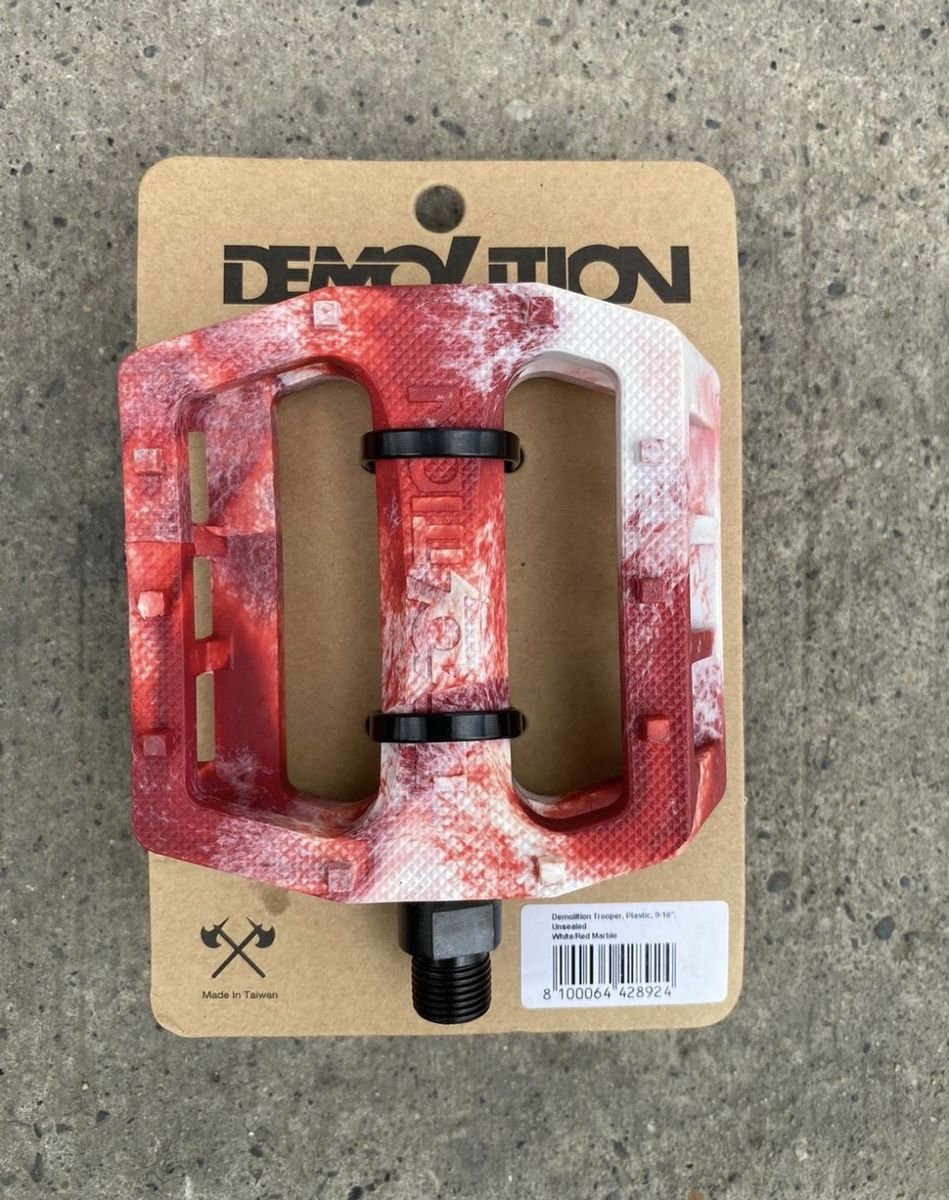 Pedales Demolition Rojo/Blanco - Demolition BMX